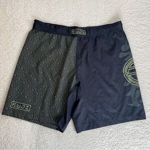 Fuji Bushido Flex Lite Mens MMA BJJ No Gi Grappling Fight Board Shorts Black 38